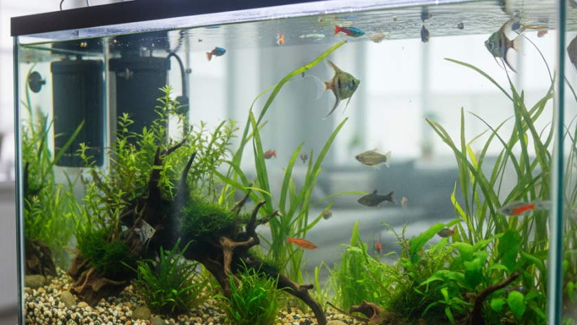 how to clean a fish tank with no equipment