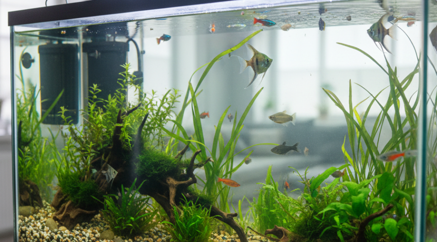 how to clean a fish tank with no equipment