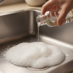how to clean sink with baking soda and vinegar