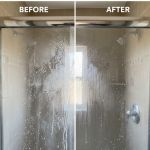 how to remove hard water stains from shower