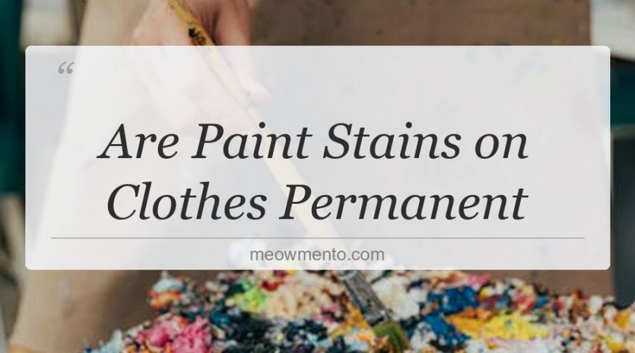 are paint stains on clothes permanent