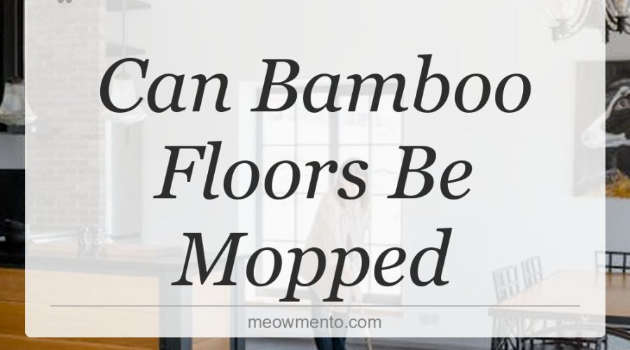 can bamboo floors be mopped