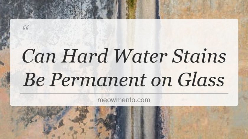 can hard water stains be permanent on glass