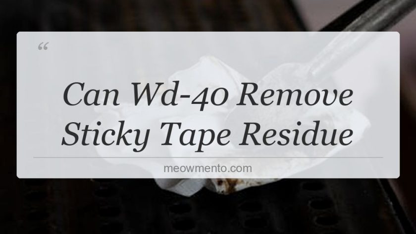 can wd 40 remove sticky tape residue