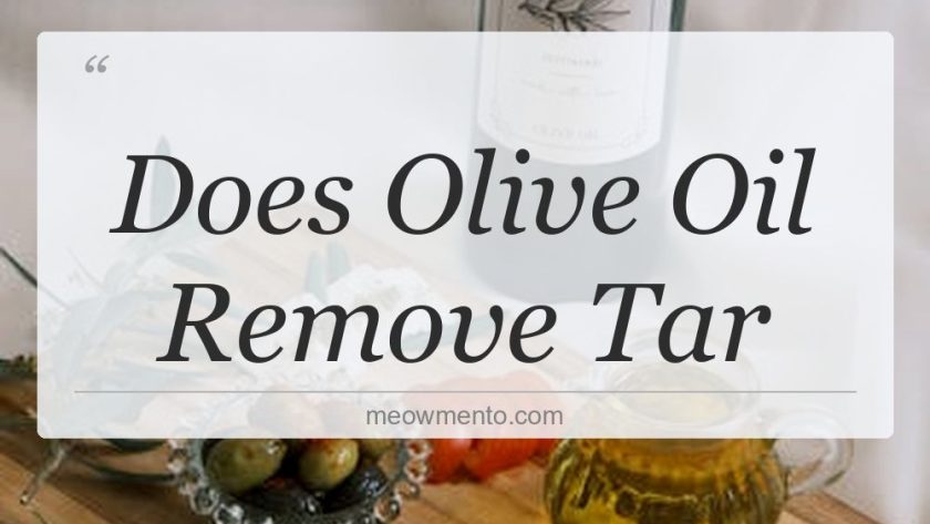 does olive oil remove tar