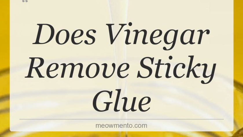 does vinegar remove sticky glue