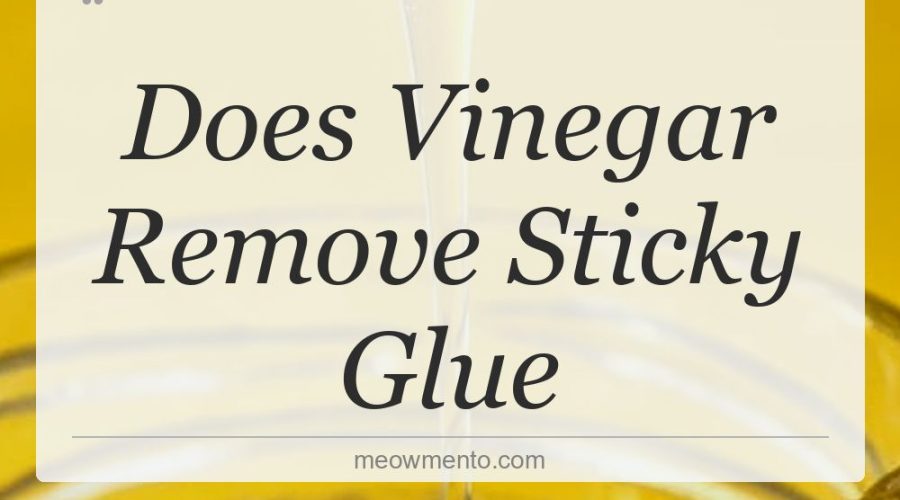 does vinegar remove sticky glue