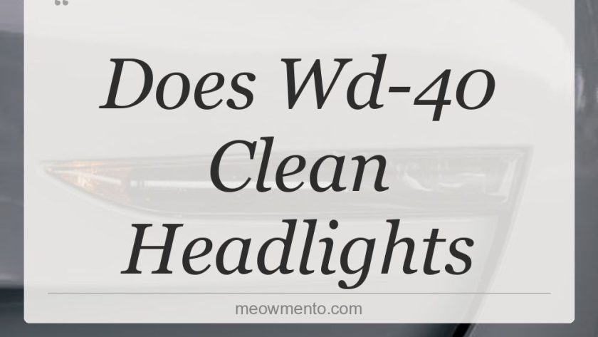 does wd 40 clean headlights
