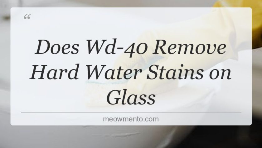 does wd 40 remove hard water stains on glass