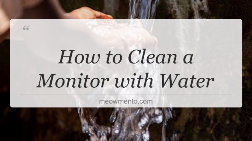 how to clean a monitor with water