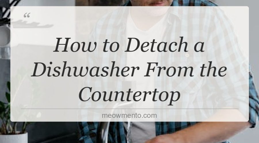 how to detach a dishwasher from the countertop