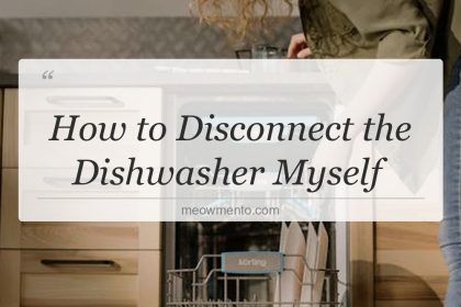 how to disconnect the dishwasher myself