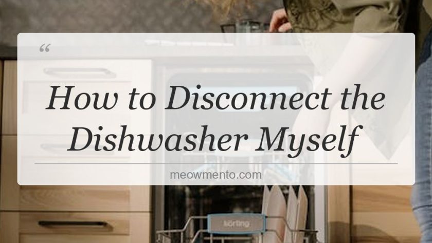 how to disconnect the dishwasher myself