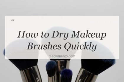 how to dry makeup brushes quickly