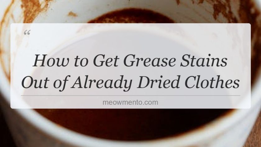 how to get grease stains out of already dried clothes