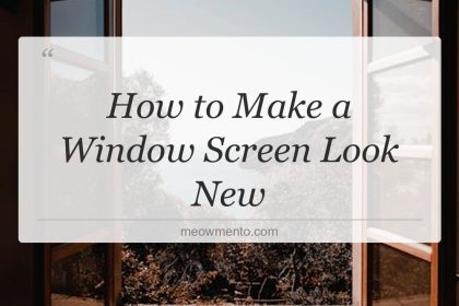 how to make a window screen look new