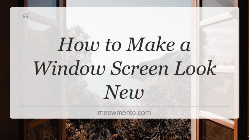 how to make a window screen look new
