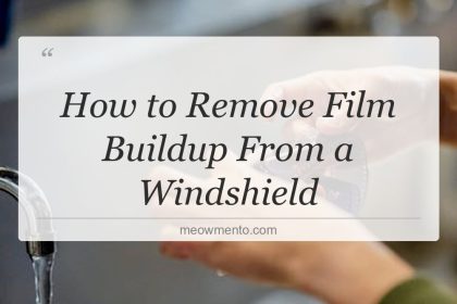 how to remove film buildup from a windshield