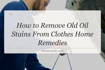 how to remove old oil stains from clothes home remedies