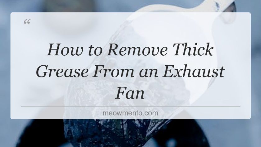 how to remove thick grease from an exhaust fan