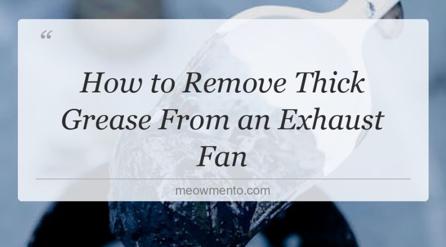 how to remove thick grease from an exhaust fan