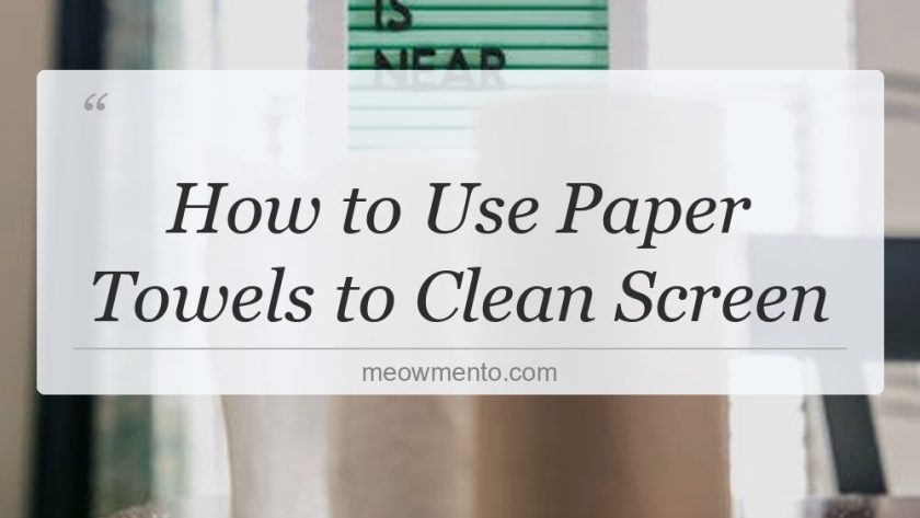 how to use paper towels to clean screen