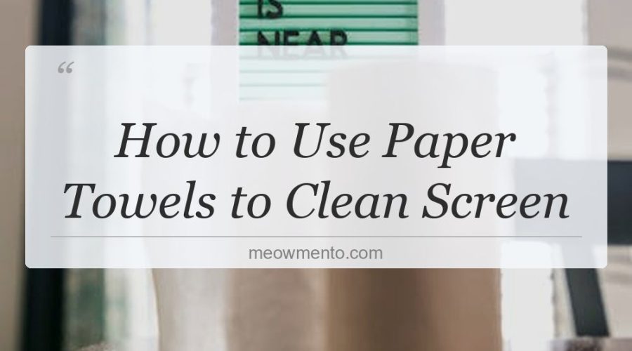 how to use paper towels to clean screen