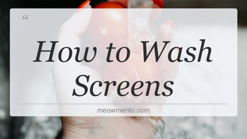 how to wash screens