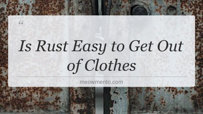 is rust easy to get out of clothes