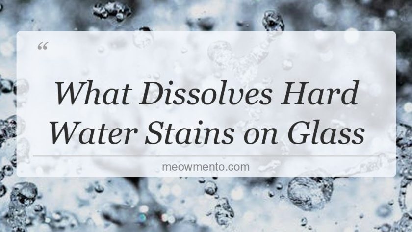 what dissolves hard water stains on glass