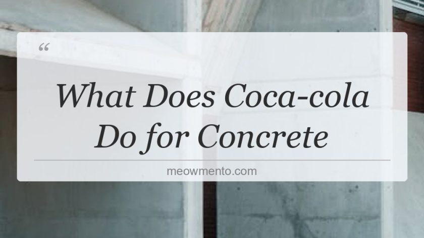 what does coca cola do for concrete