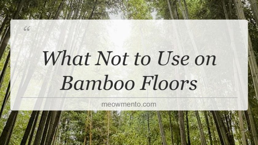what not to use on bamboo floors