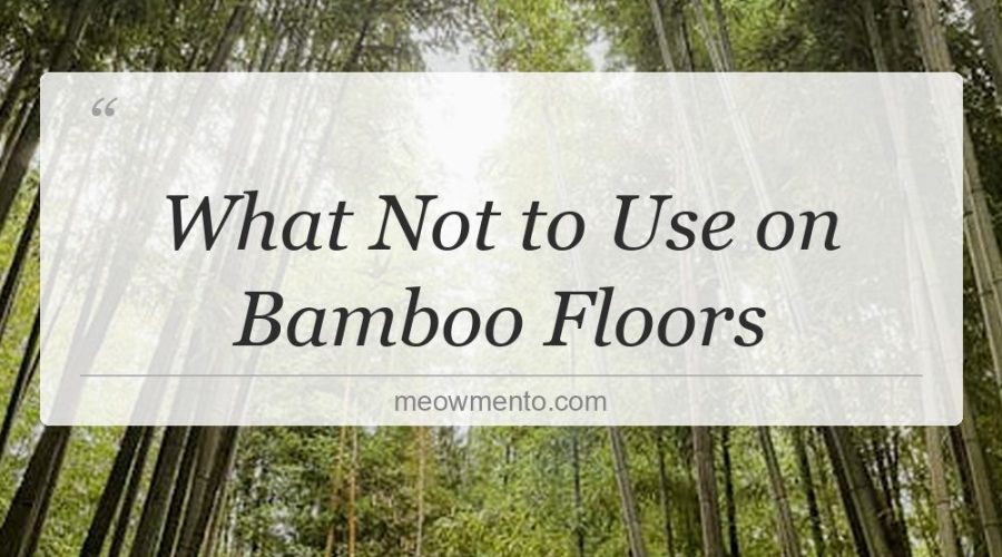 what not to use on bamboo floors
