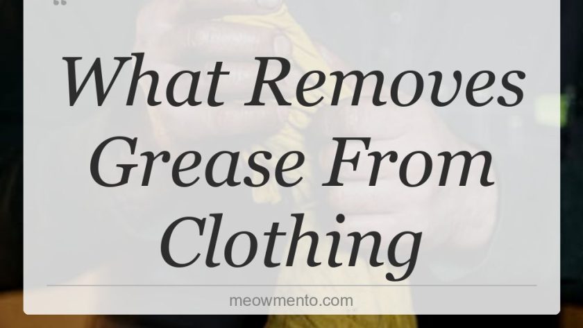what removes grease from clothing