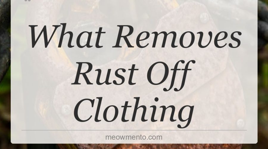 what removes rust off clothing