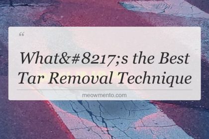 whats the best tar removal technique