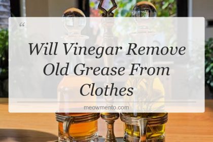 will vinegar remove old grease from clothes