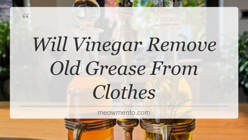 will vinegar remove old grease from clothes