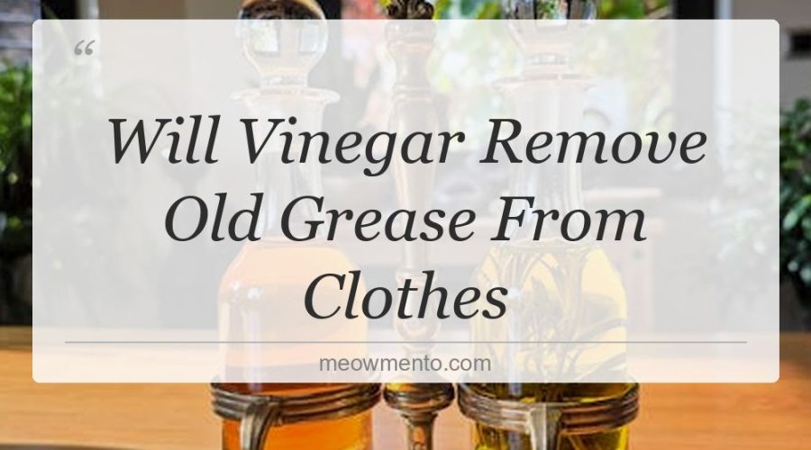 will vinegar remove old grease from clothes